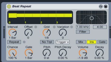 Ableton's Beat Repeat effect